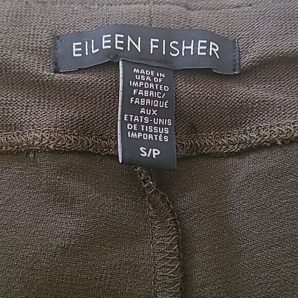 Eileen Fisher Slim Fit Washable Stretch Crepe Ankle Pants Olive Green Size S - Picture 11 of 14